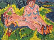 Ernst Ludwig Kirchner Zwei rosa Akte am See oil painting artist